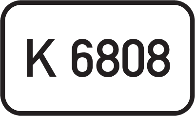 Straßenschild Kreisstraße K 6808