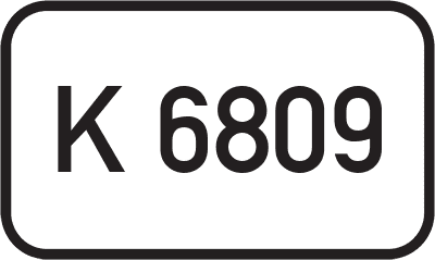 Straßenschild Kreisstraße K 6809