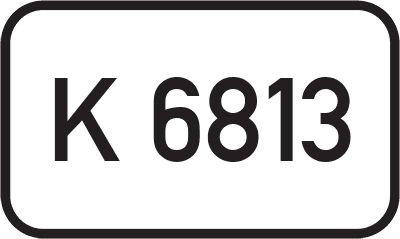 Straßenschild Kreisstraße K 6813