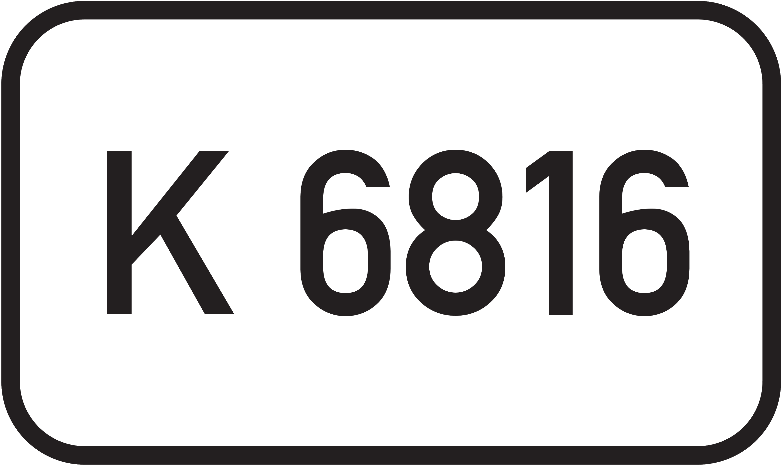 Straßenschild Kreisstraße K 6816