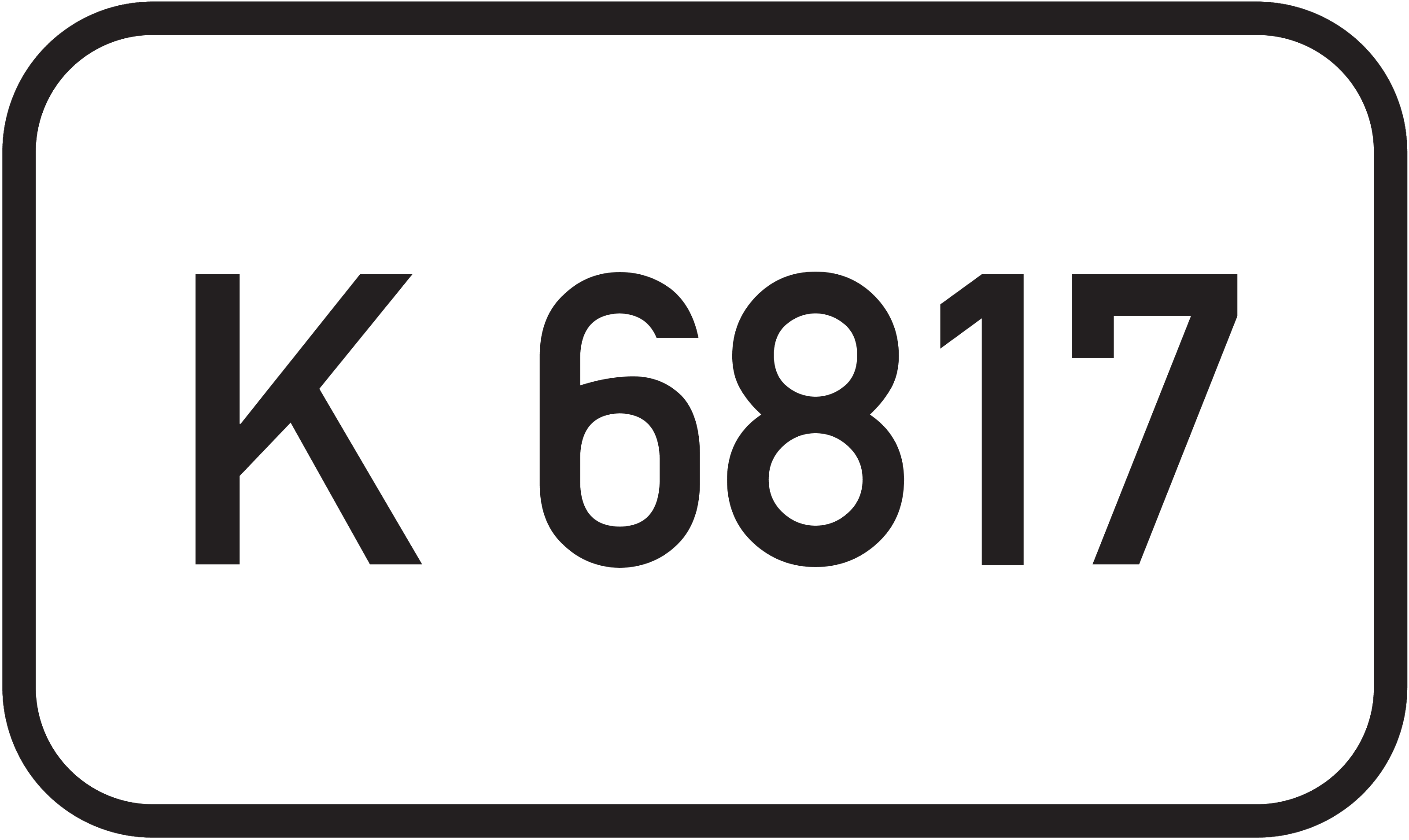 Straßenschild Kreisstraße K 6817