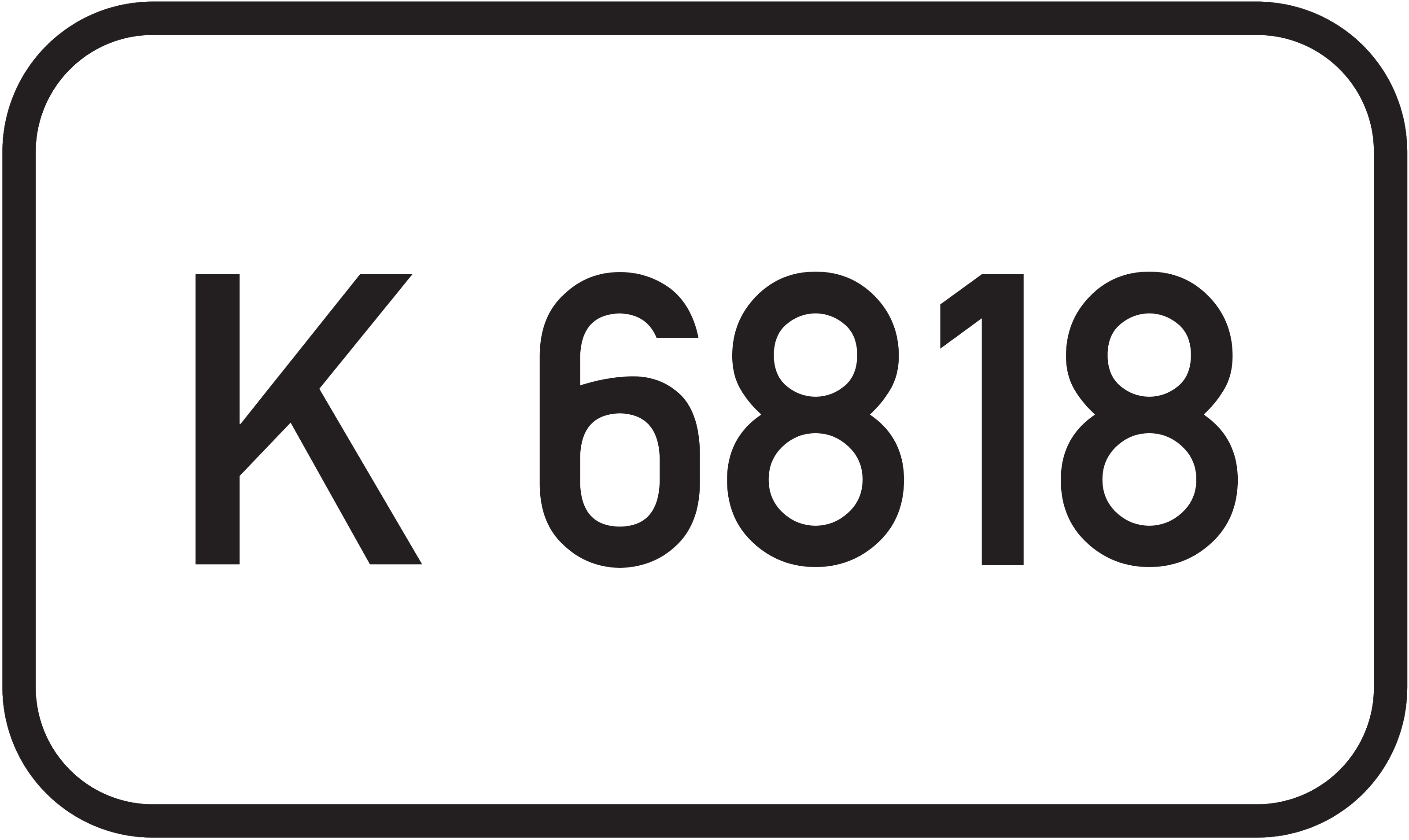 Straßenschild Kreisstraße K 6818