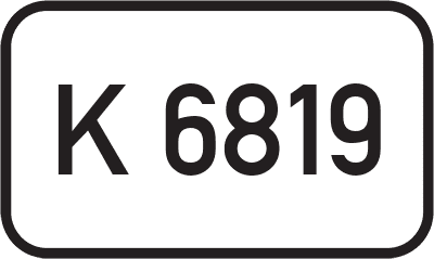 Straßenschild Kreisstraße K 6819