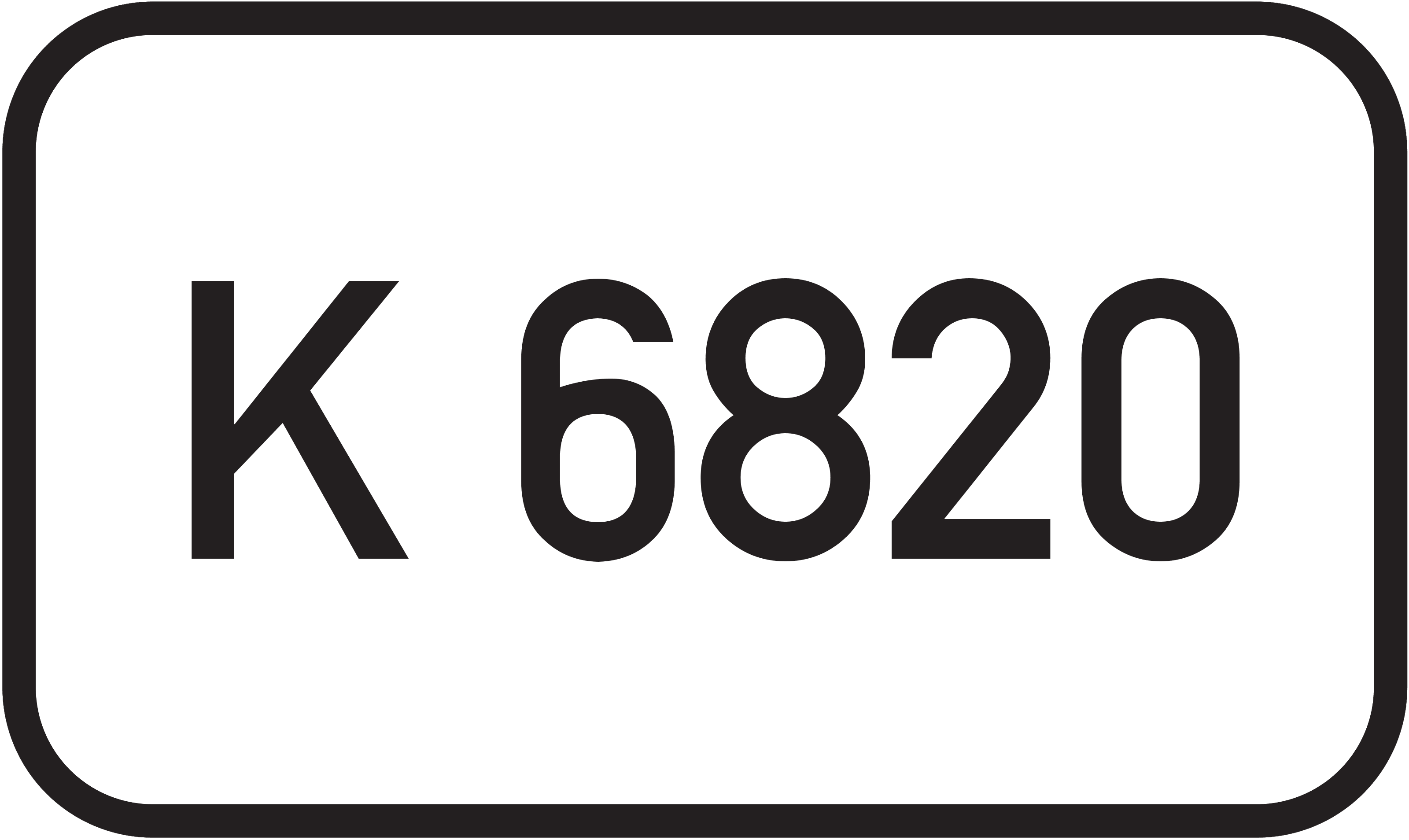 Straßenschild Kreisstraße K 6820
