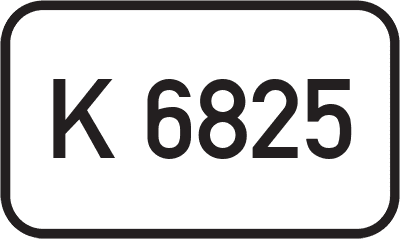 Straßenschild Kreisstraße K 6825