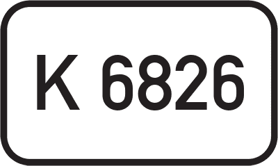 Straßenschild Kreisstraße K 6826
