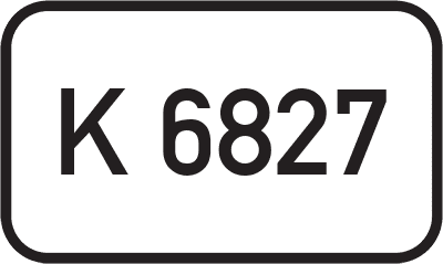 Straßenschild Kreisstraße K 6827
