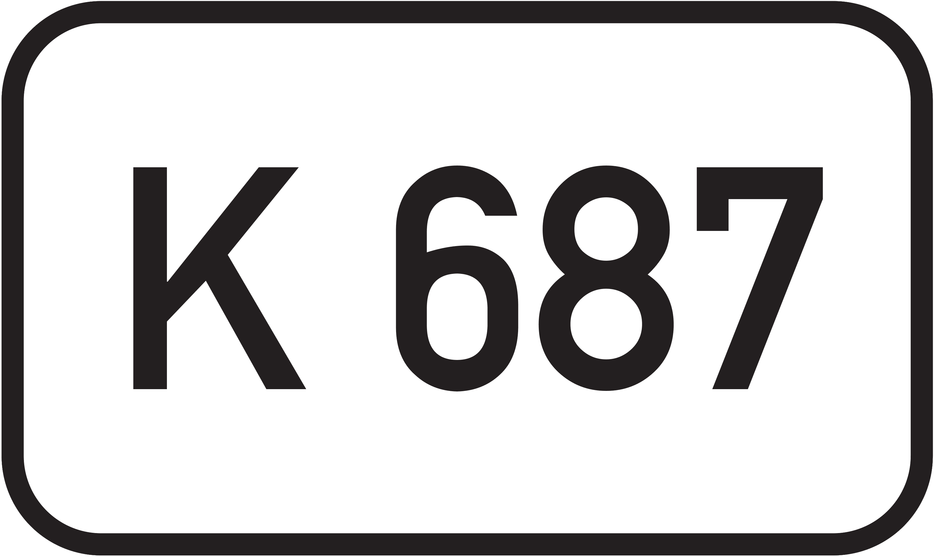 Straßenschild Kreisstraße K 687