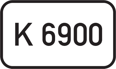 Straßenschild Kreisstraße K 6900
