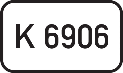 Straßenschild Kreisstraße K 6906