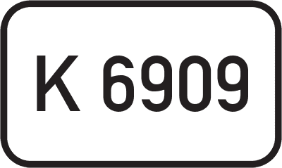 Straßenschild Kreisstraße K 6909