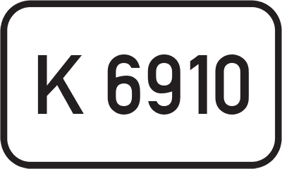 Straßenschild Kreisstraße K 6910