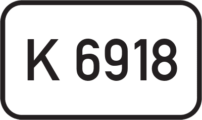 Straßenschild Kreisstraße K 6918