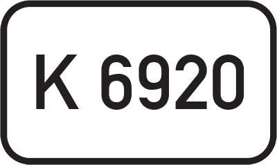 Straßenschild Kreisstraße K 6920