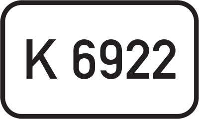 Straßenschild Kreisstraße K 6922