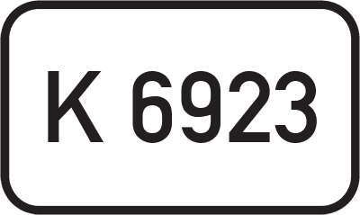 Straßenschild Kreisstraße K 6923