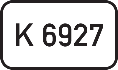 Straßenschild Kreisstraße K 6927