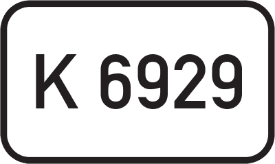 Straßenschild Kreisstraße K 6929