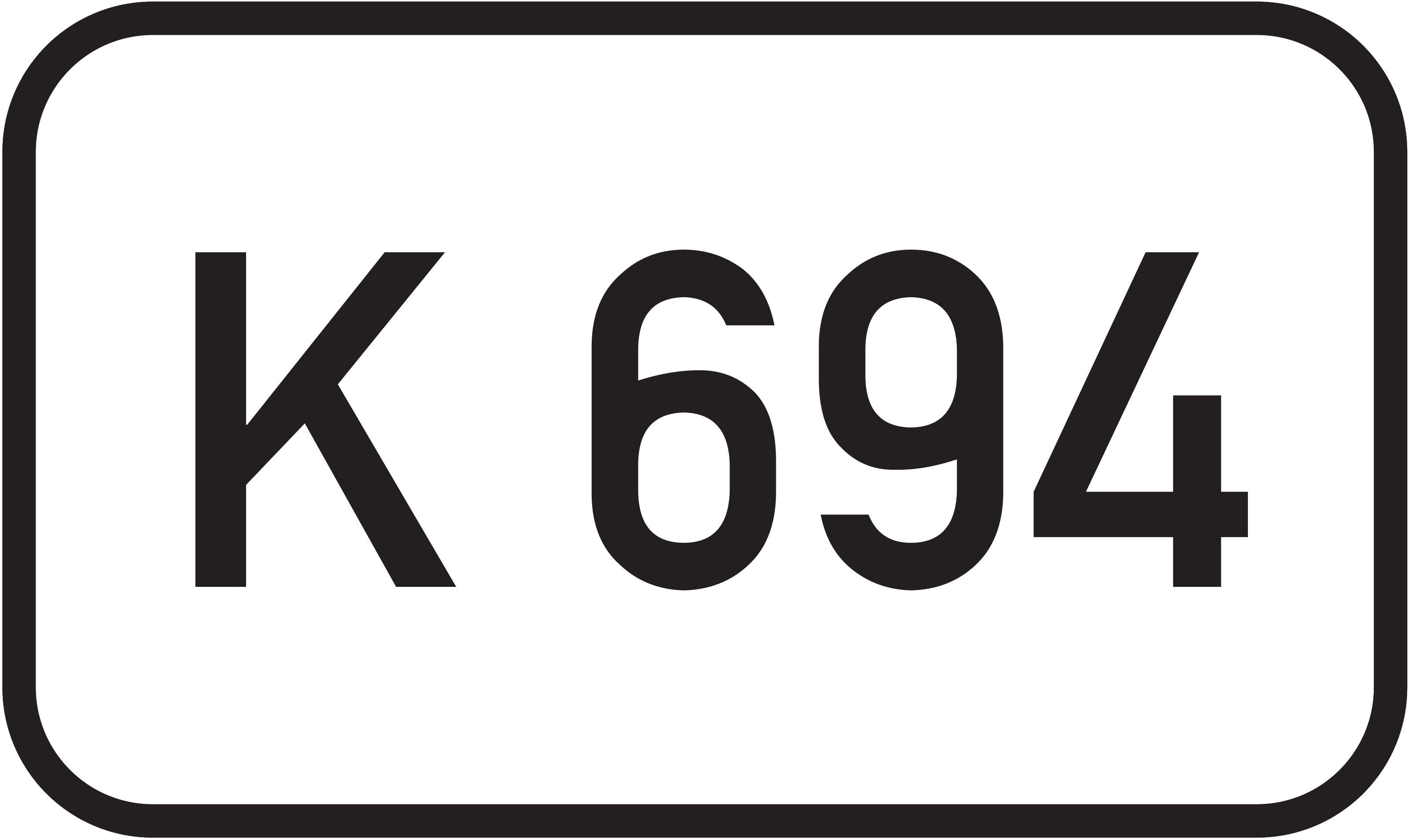 Straßenschild Kreisstraße K 694