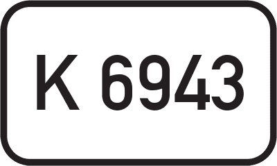 Straßenschild Kreisstraße K 6943