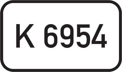 Straßenschild Kreisstraße K 6954