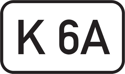 Straßenschild Kreisstraße K 6A