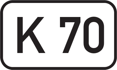 Straßenschild Kreisstraße K 70
