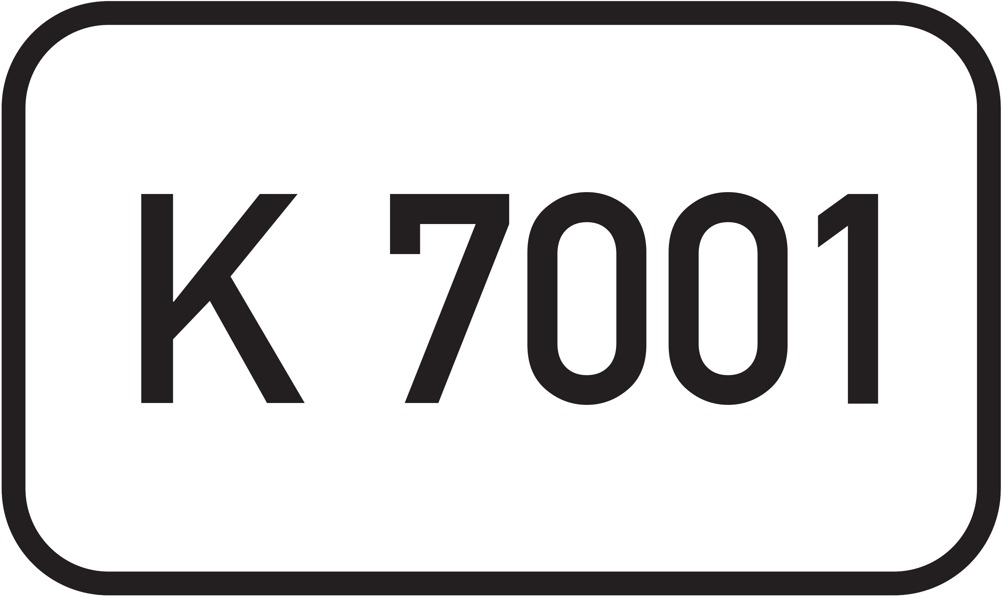 Straßenschild Kreisstraße K 7001