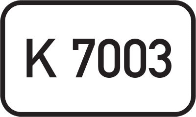 Straßenschild Kreisstraße K 7003