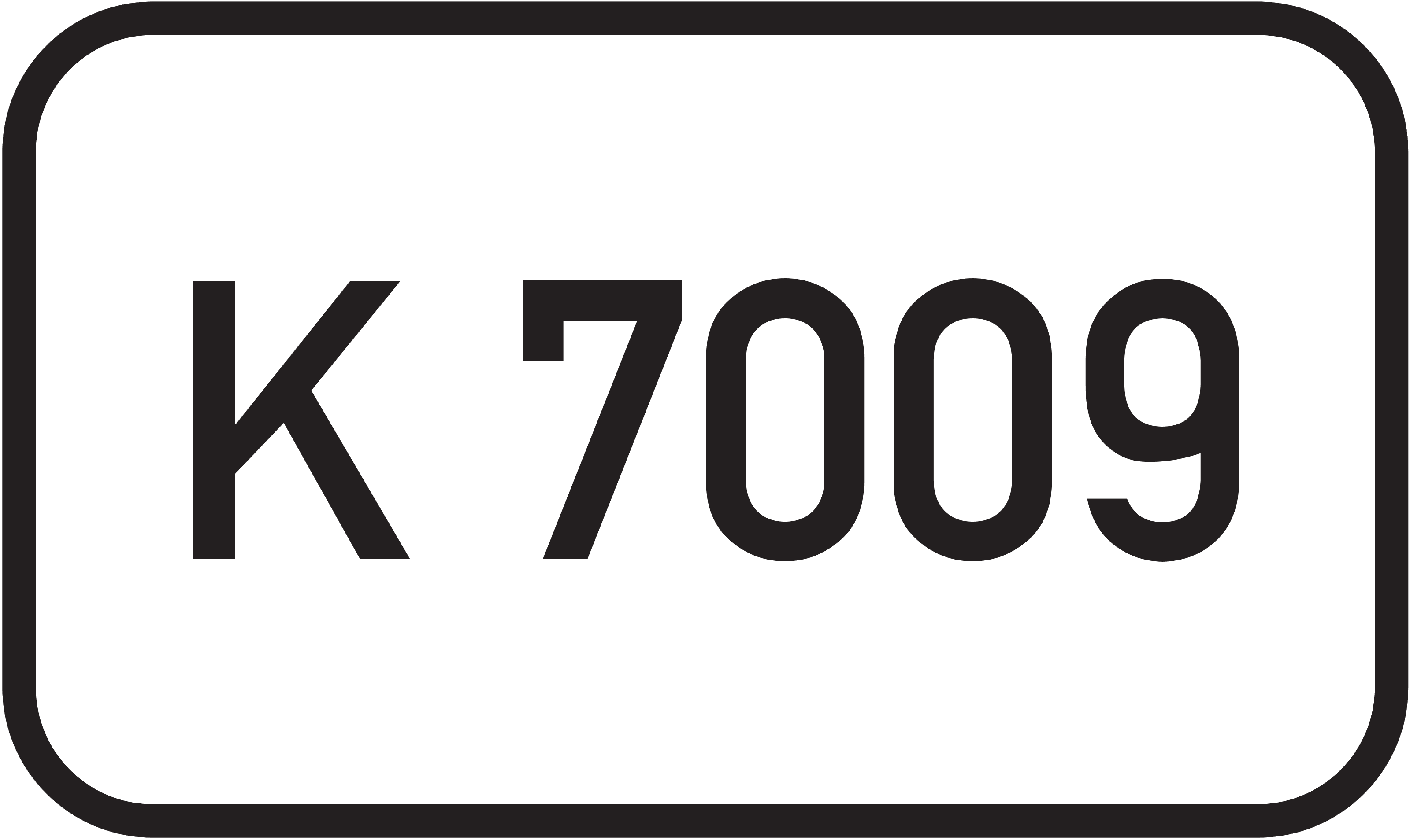 Straßenschild Kreisstraße K 7009