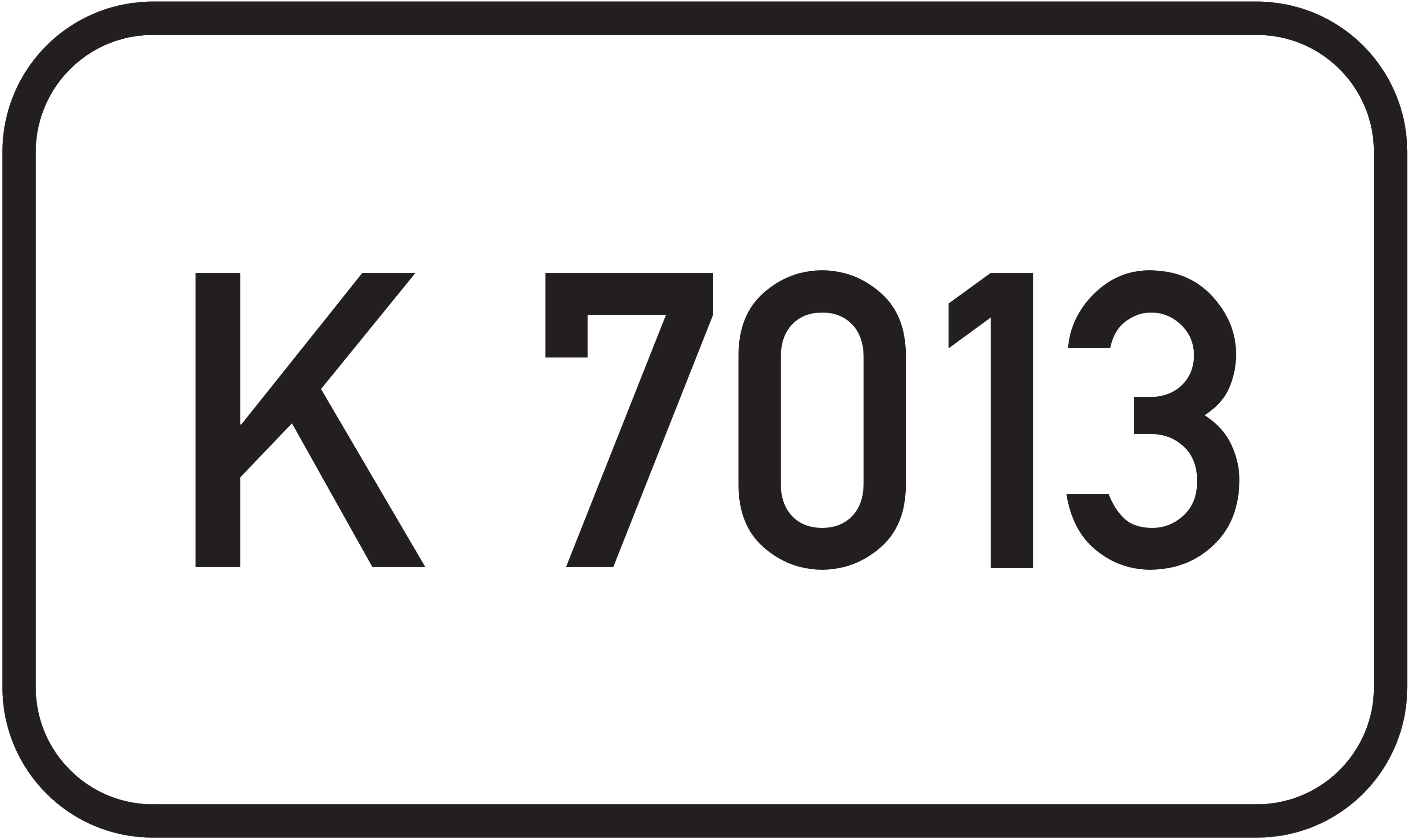 Straßenschild Kreisstraße K 7013