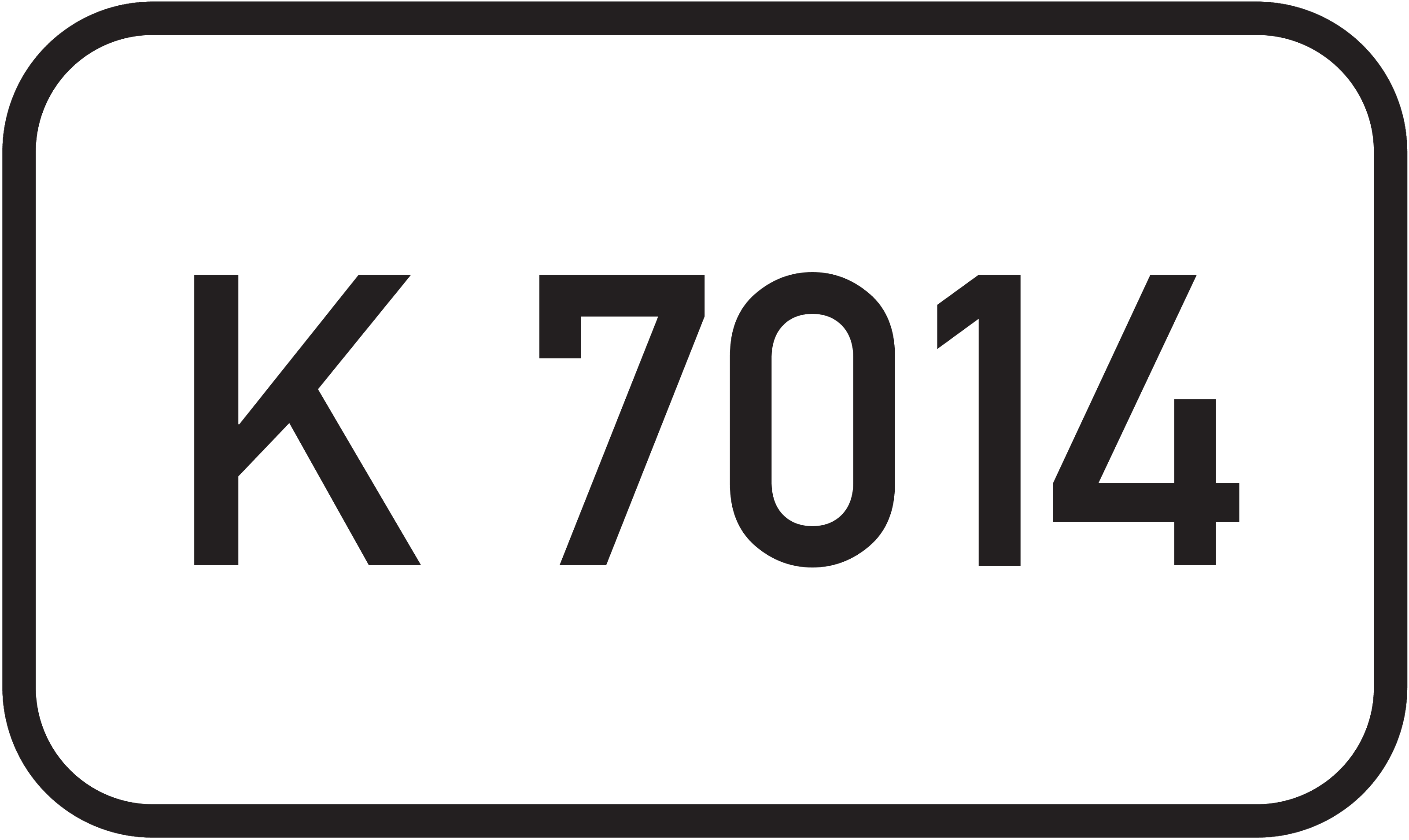 Straßenschild Kreisstraße K 7014
