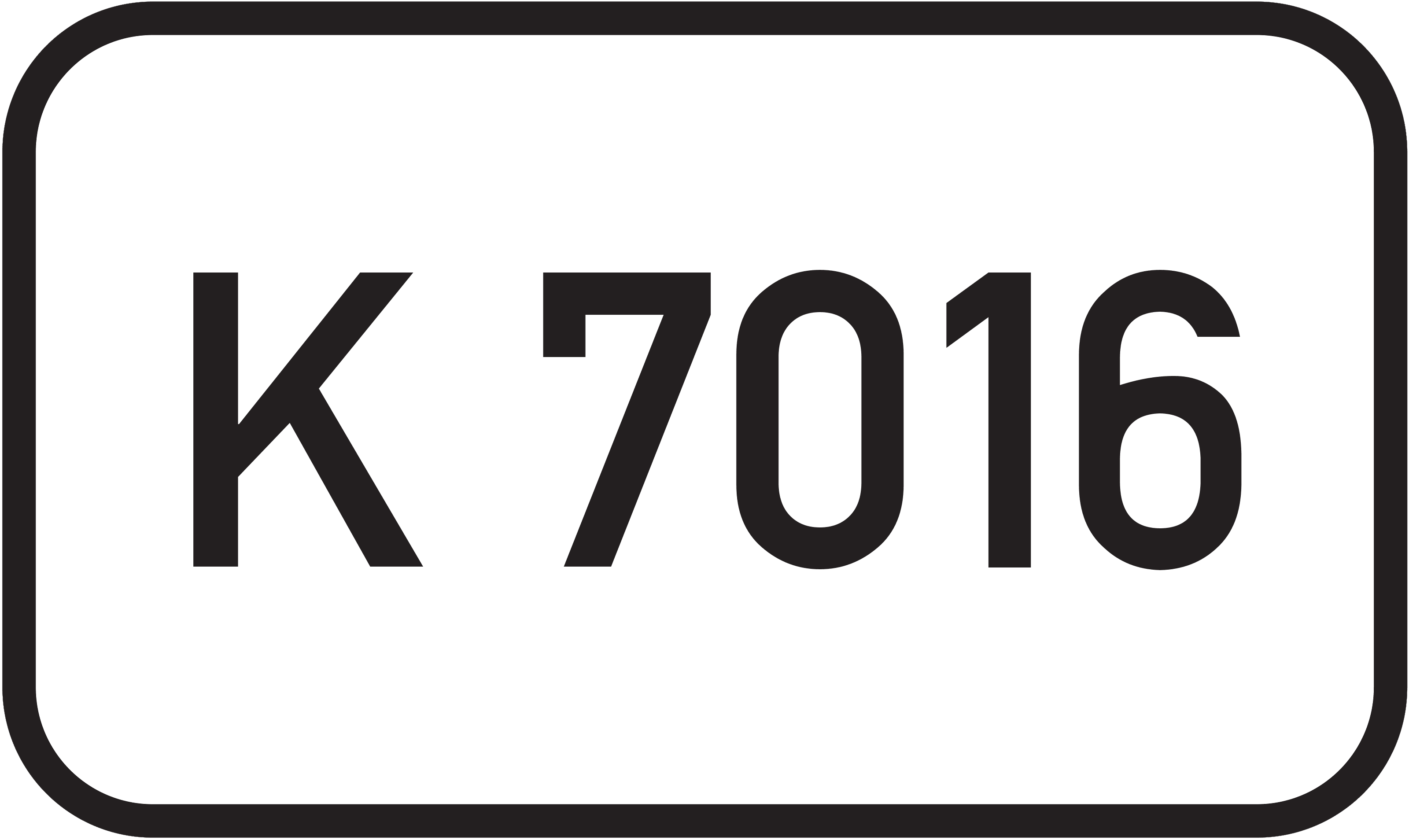 Straßenschild Kreisstraße K 7016