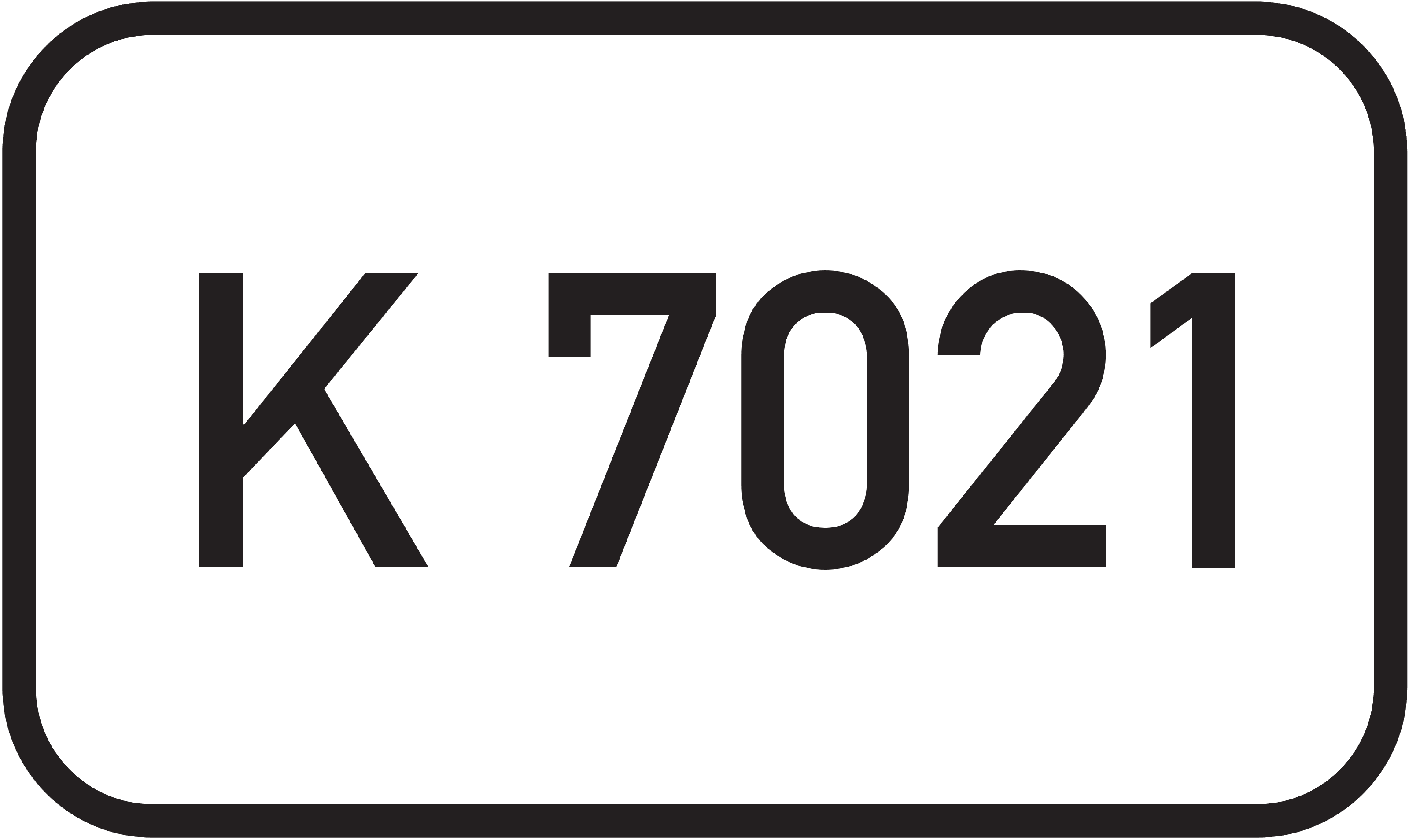 Straßenschild Kreisstraße K 7021