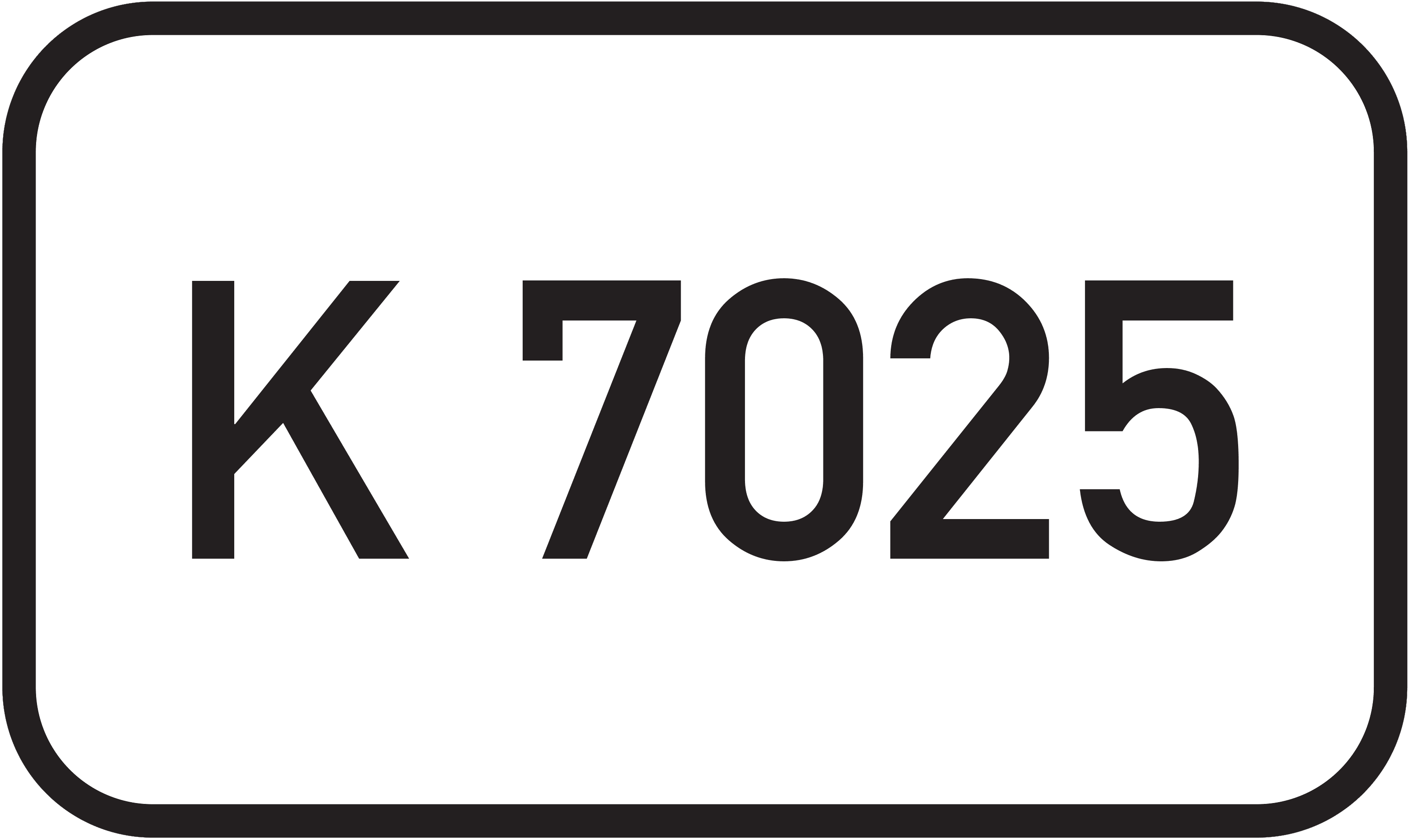 Straßenschild Kreisstraße K 7025