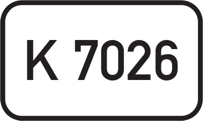 Straßenschild Kreisstraße K 7026