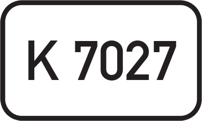Straßenschild Kreisstraße K 7027