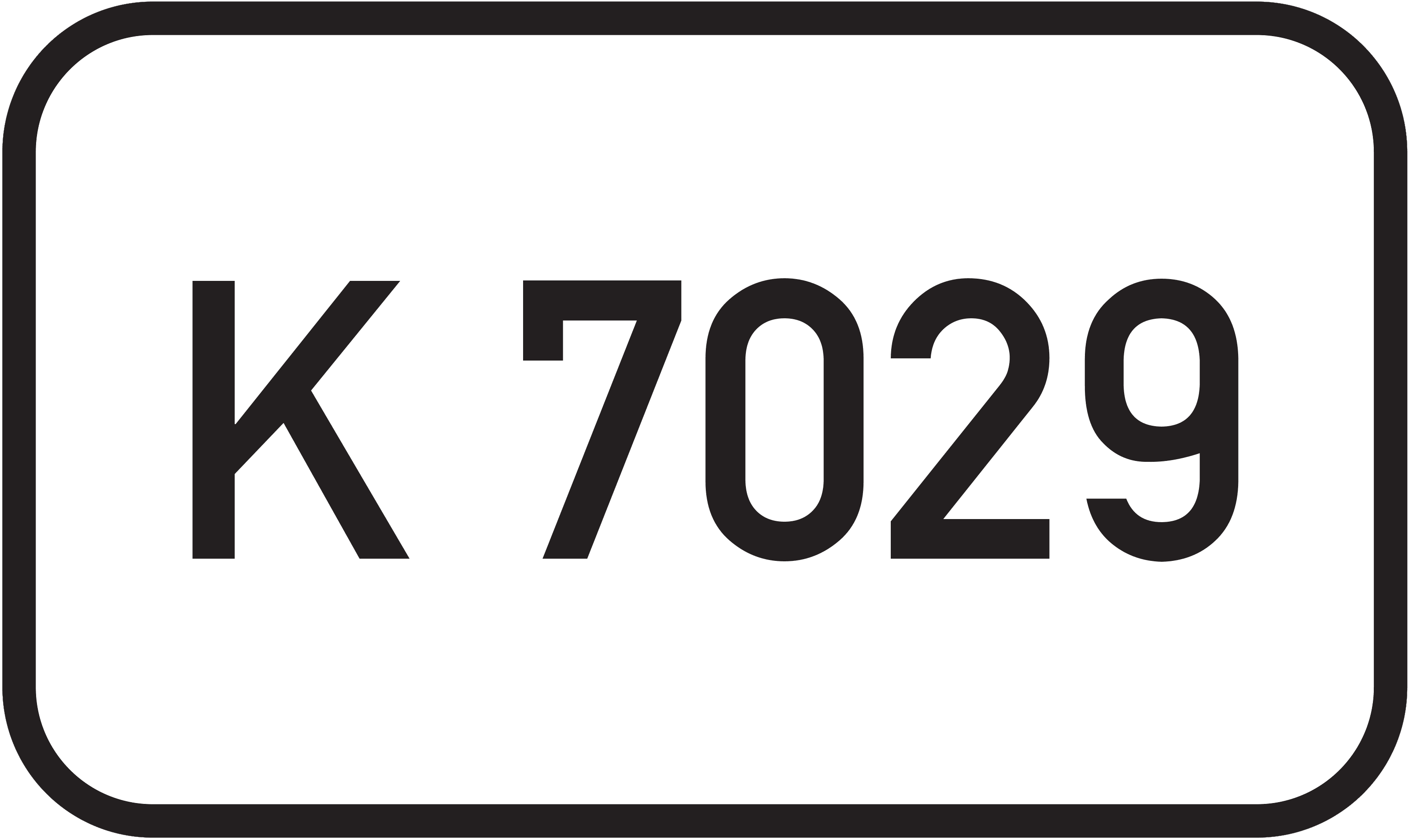 Straßenschild Kreisstraße K 7029