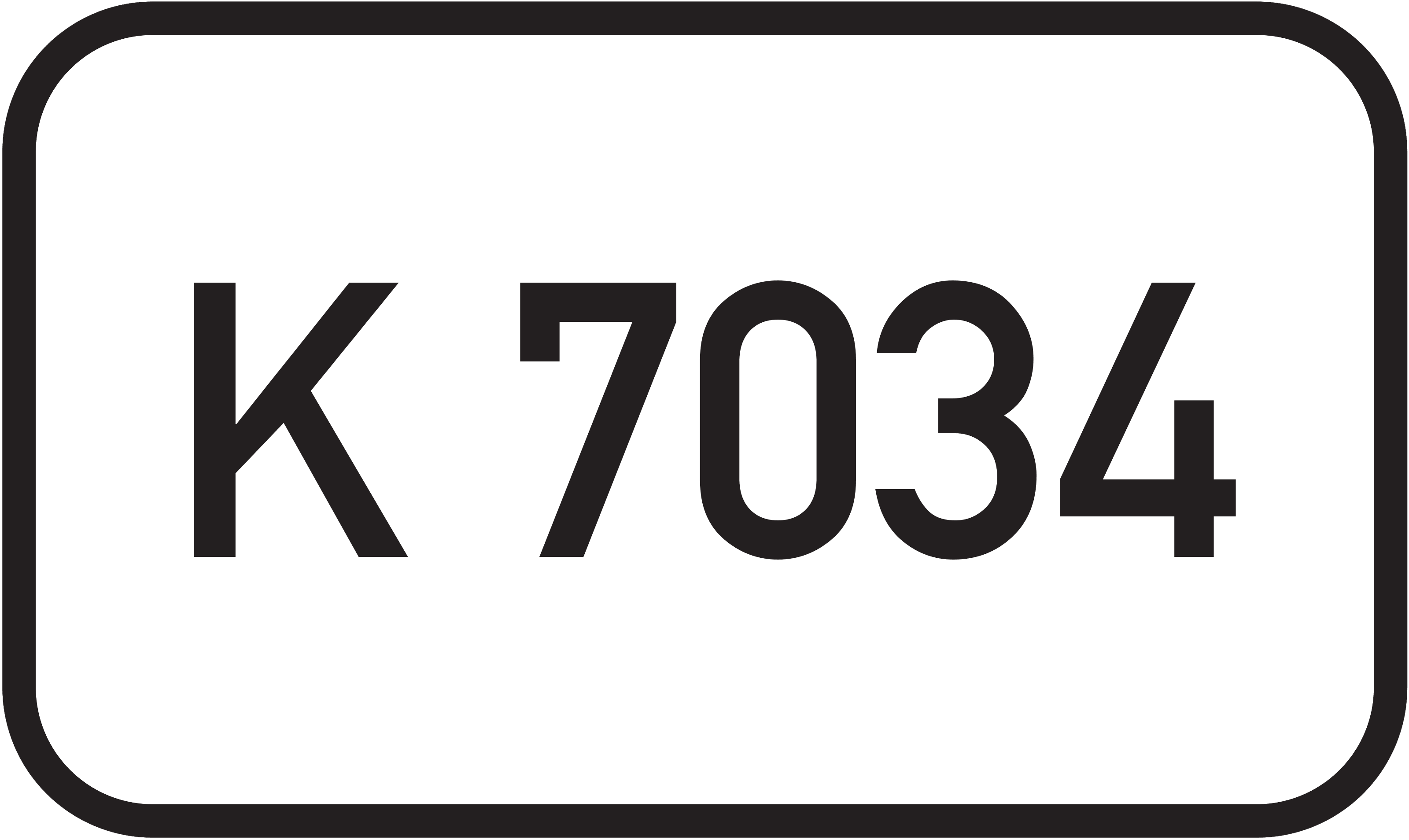 Straßenschild Kreisstraße K 7034