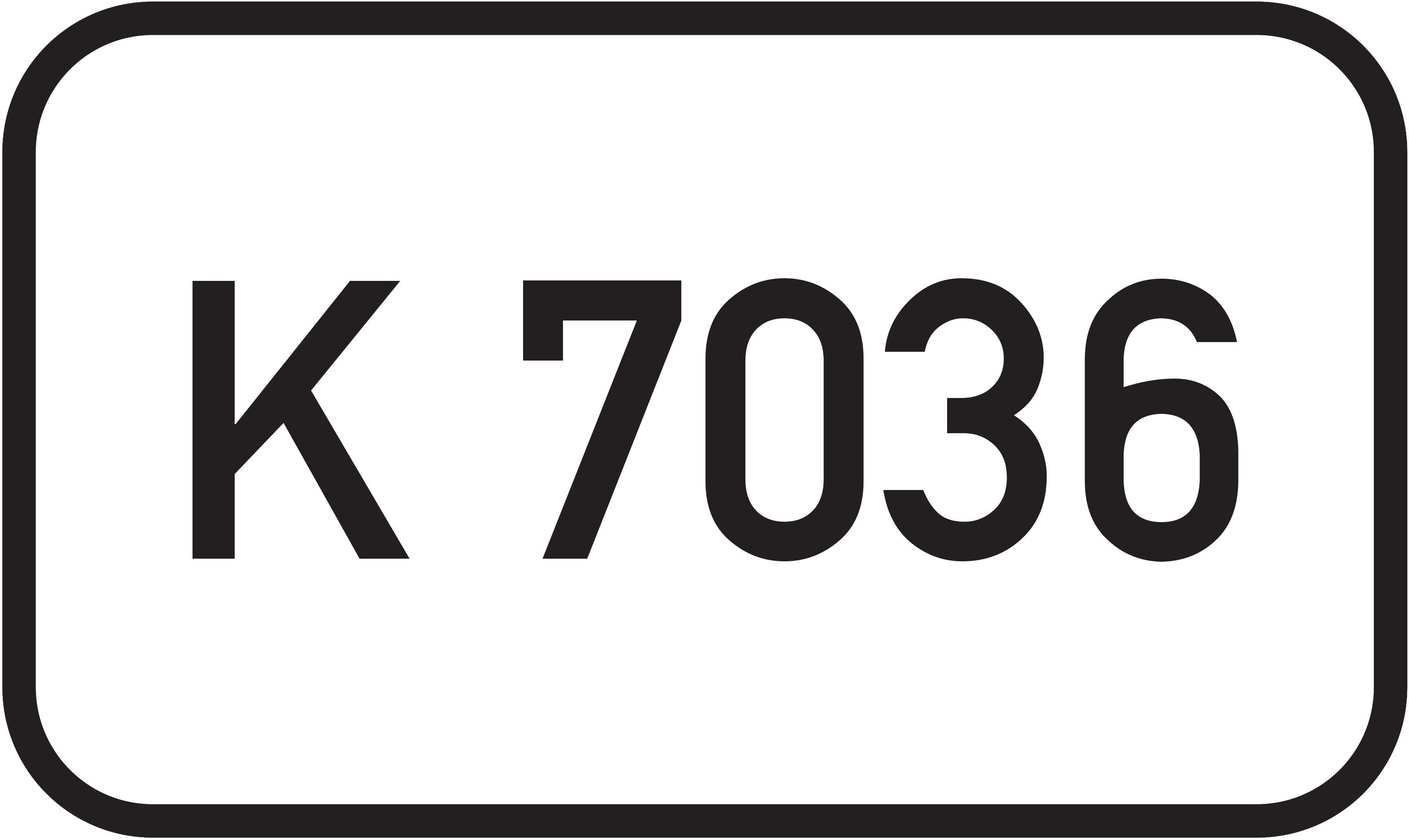 Straßenschild Kreisstraße K 7036