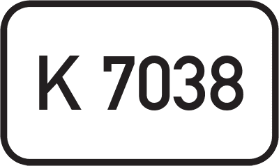 Straßenschild Kreisstraße K 7038