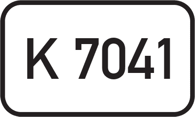 Straßenschild Kreisstraße K 7041