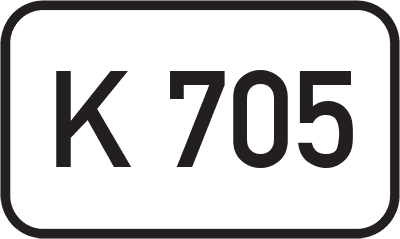 Straßenschild Kreisstraße K 705