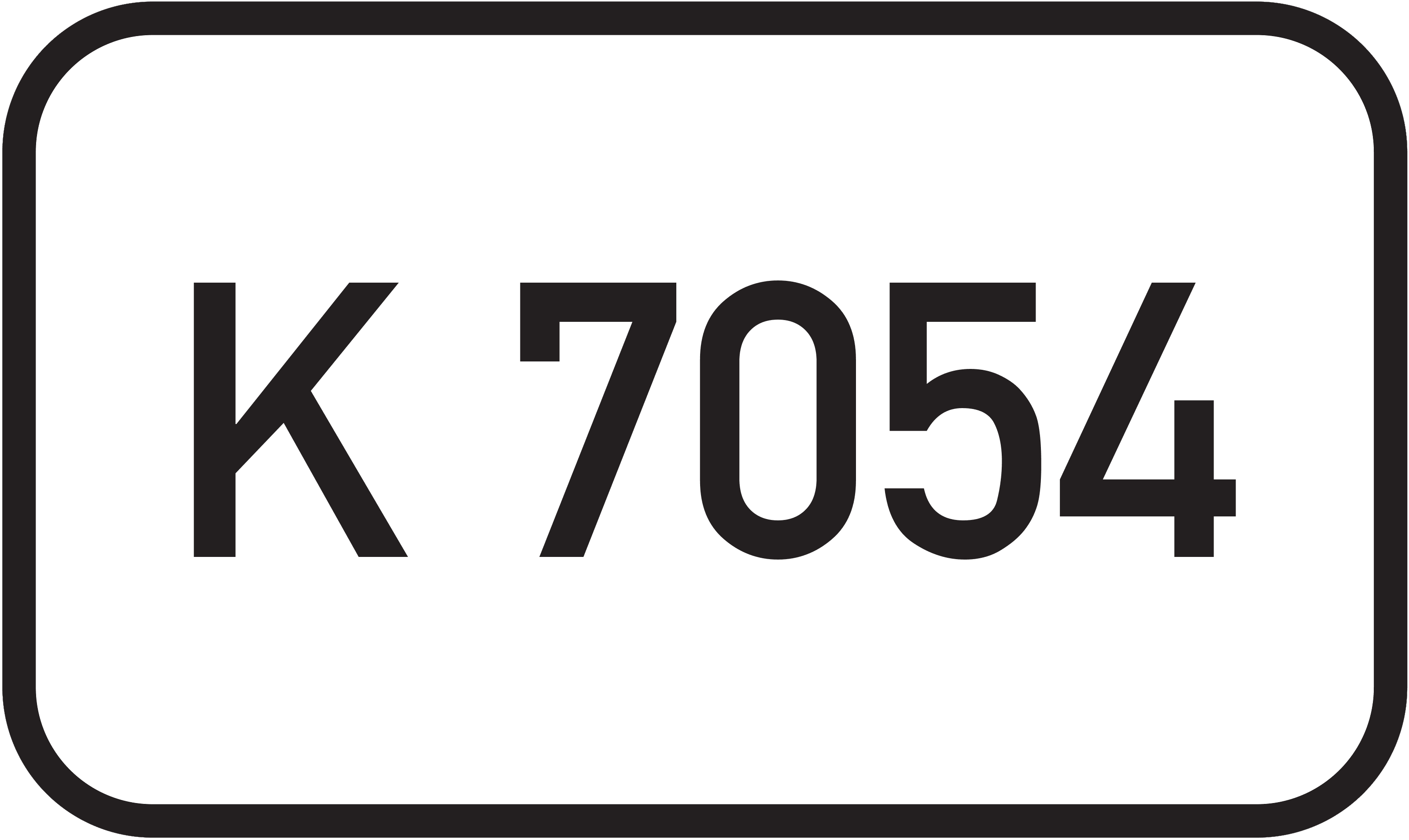 Straßenschild Kreisstraße K 7054