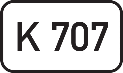 Straßenschild Kreisstraße K 707