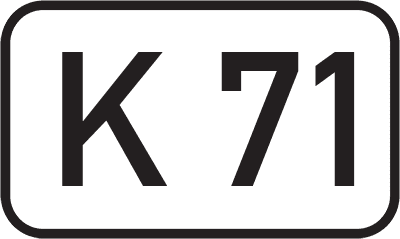 Straßenschild Kreisstraße K 71