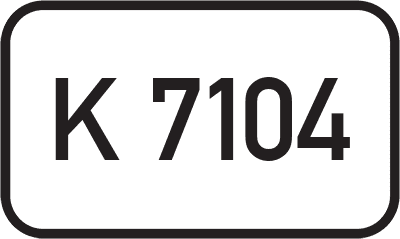 Straßenschild Kreisstraße K 7104
