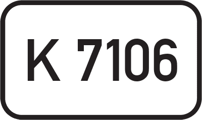 Straßenschild Kreisstraße K 7106
