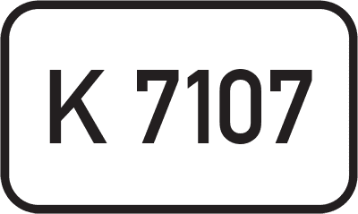 Straßenschild Kreisstraße K 7107