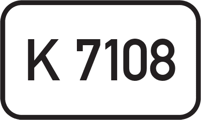 Straßenschild Kreisstraße K 7108